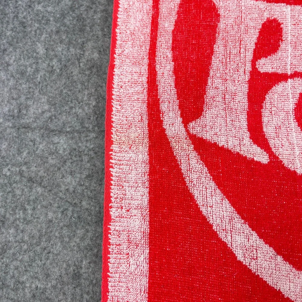 Vintage Dr Pepper Beach Towel Be A Pepper Soda Can Graphic Red White 50x24 USA